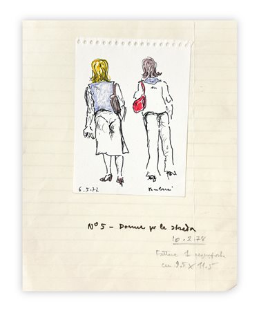 ORFEO TAMBURI (1910-1994) - Donne per la strada, 1972