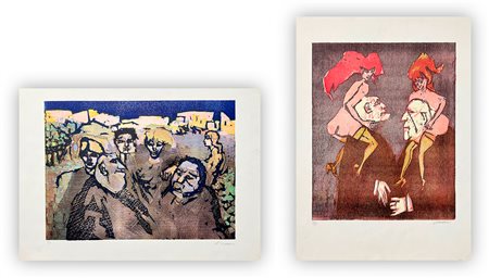 MINO MACCARI (1898-1989) - Lotto unico di 2 litografie