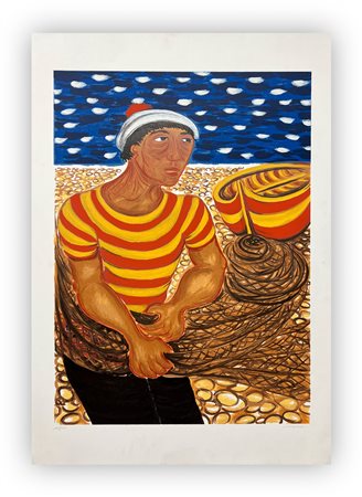 GIUSEPPE MIGNECO (1908-1997) - Senza Titolo (Pescatore)