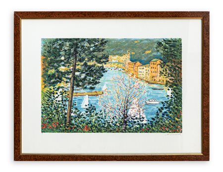 MICHELE CASCELLA (1892-1989) - Senza Titolo (Veduta di Portofino)
