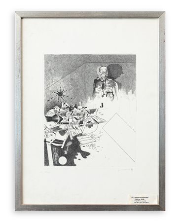 GIANFRANCO FERRONI (1927-2001) - Interno-Autoritratto, 1969