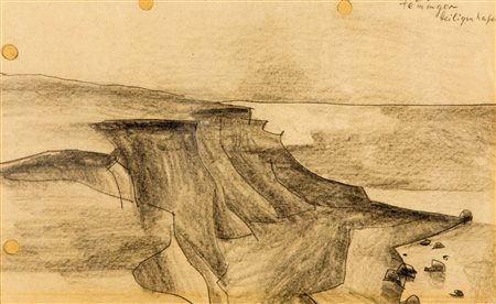 Lyonel Feininger (1871-1956), Scogliera, 1921, matita su carta, cm 13,5x21...