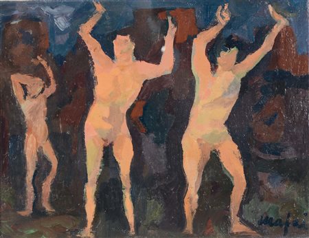 Mario Mafai (1902-1965), Fantasia, 1941 ca , olio su tela, cm 22,5x 29,5,...