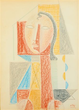 Mario Tozzi (1895-1979), Figura, 1978, pastello su carta, cm 50x70, firmato...