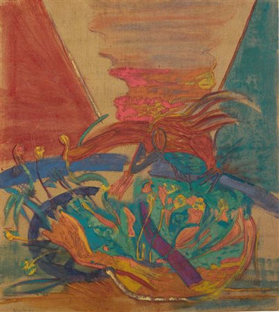 Attilio Forgioli (1933), Senza Titolo, 1966, olio su tela, cm 90x80 firmato...