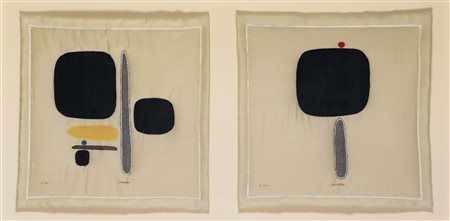 Bruno Munari (1907-1998), Giallo blu, bruno a nord- ovest / Rosso a Nord, due...