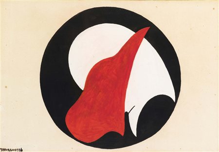 Galliano Mazzon (1896-1978), Senza Titolo, 1936, tempera su cartone incollato...