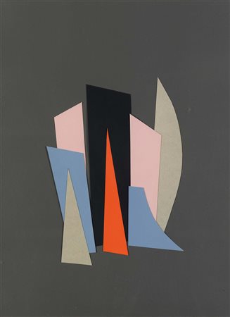 Carla Badiali (1907-1992), Senza Titolo 1973, collage di carte serigrafate su...