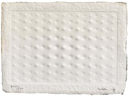 Enrico Castellani (1930), Senza Titolo, incisione su carta a mano, stampatore...