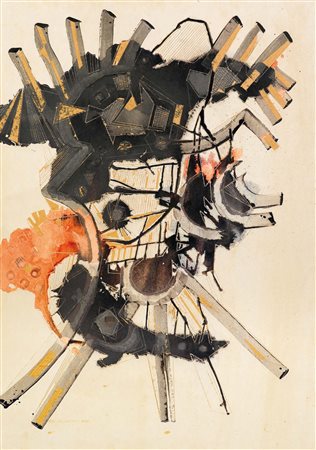 Umberto Mastroianni (1910-1998), Senza Titolo, 1971, tecnica mista su...