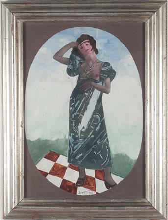 Gianni Bertini (1922-2010), Senza titolo, 1972, tecnica mista su tela, cm...