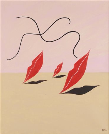 Maurice Henry (1907-1984), Le vent, 1930-1972 , olio su tela, cm.65x54,...