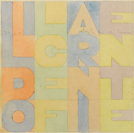 Alighiero Boetti (1940-1994), Il dolce far niente, 1979, pochoir acquarellato...