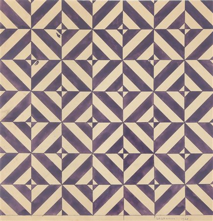 Dadamaino (1935-2004), Ottico Dimanico, 1960, acquarello cartoncino, cm 36x35...