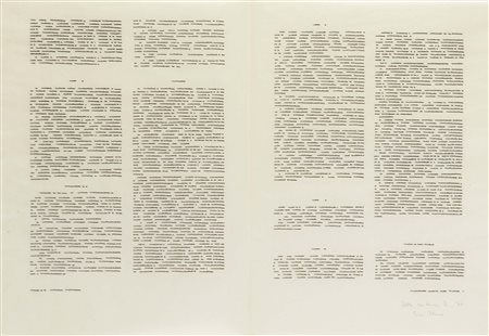 Irma Blank (1934), Delle sentenze b, 1974, inchiostro su lucido, cm 55x42...