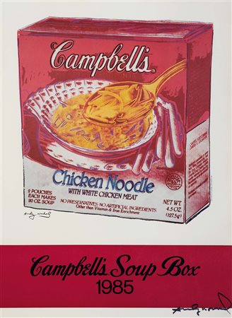 Andy Warhol (1928-1987), Campbell’s Soup Box Chicken noodle,1985 , stampa...