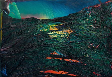 Pino Deodato (1950), Senza titolo 1988, olio su tela, cm 100x70 firmato e...