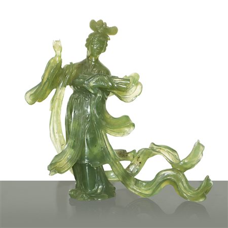 Guanyn in giada verde