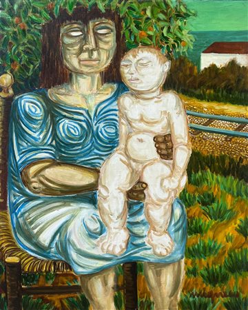 Giuseppe Migneco “Madre e Bambina” anni ‘60