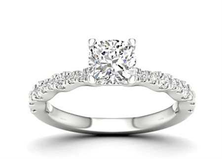 ANELLO IN ORO BIANCO 18K CON DIAMANTI LAB GROWN PER 2,56 CT - 480 LG 18K