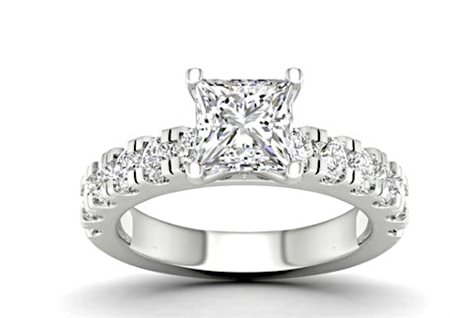 ANELLO IN ORO BIANCO CON DIAMANTI LAB GROWN PER 2,55 CT - 482 LG