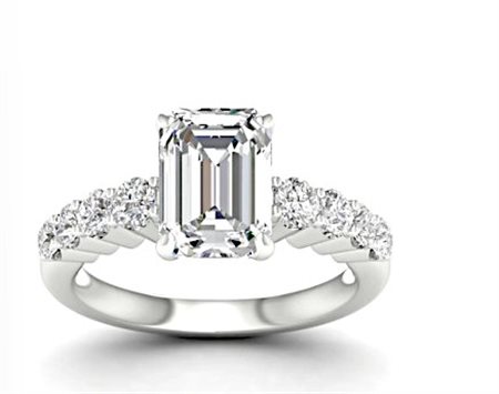 ANELLO IN ORO BIANCO 18K CON DIAMANTI LAB GROWN PER 2,56 CT - 479 LG 18K