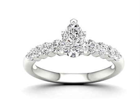 ANELLO IN ORO BIANCO 18K CON DIAMANTI LAB GROWN PER 1,51 CT - 478 LG 18K