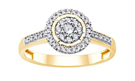 ANELLO IN ORO CON DIAMANTI PER 0,21 CT - 457 LG