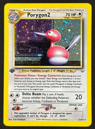 Pokémon - Porygon2 Holo Neo Revelation 1 Ed. NR 12 - RAW HOLO SWIRL