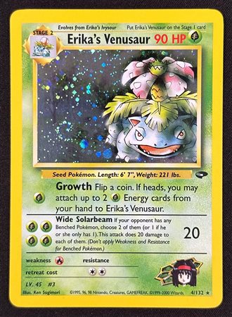 Pokémon - Erika's Venusaur Holo Gym Challenge GC 4 ENG - RAW HOLO SWIRL