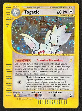 Pokémon - Togetic Holo Aquapolis AQ H27 ITA - RAW DOUBLE HOLO SWIRL