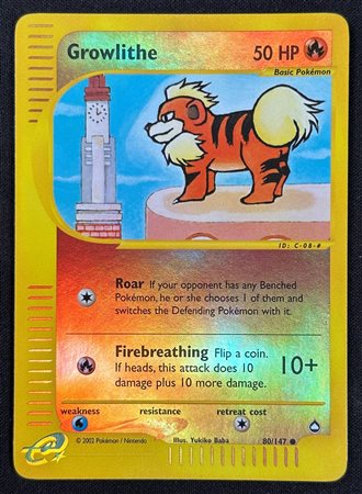 Pokémon - Growlithe Reverse Aquapolis AQ 90 ENG - RAW