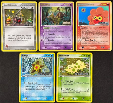 Pokémon - Lotto Holo STAMPED ENG espansioni miste - RAW STAMPED
