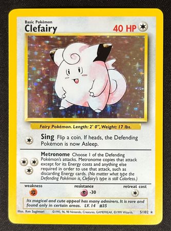 Pokémon - Clafairy Holo Set Base BS 5 ENG - RAW