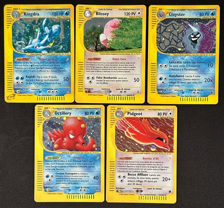 Pokémon - Lotto 5x Holo vintage MIste Aquapolis/Expeditions ITA/ENG - RAW