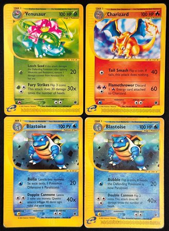 Pokémon - Set completo Charizard, Venusaur, Blastoise Starter Expedition ITA/ENG - RAW