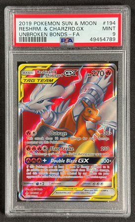 Pokémon - Reshiram&Charizard GX UNB 194 ENG - PSA 9