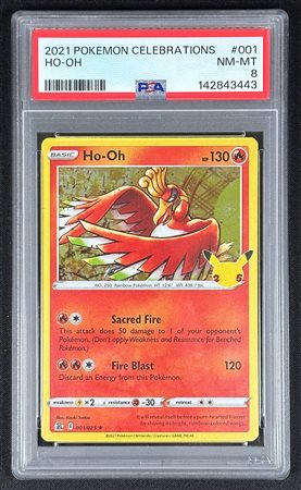 Pokémon - Ho-Oh - Inglese - Pokémon Gran Festa (Celebrations) - 2021 - PSA 8