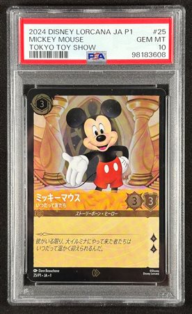 Disney - Disney Lorcana: Mickey Mouse - True Friend (Tokyo Toy Show 2024) - Versione Giapponese - PSA 10