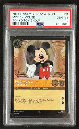 Disney - Disney Lorcana: Mickey Mouse - True Friend (Tokyo Toy Show 2024) - Versione Giapponese - PSA 10