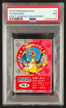Pokémon - Bandai: Charizard - Pokémon Kids Card 2018 - Versione Giapponese - PSA 7
