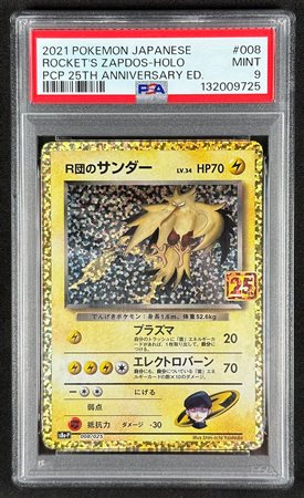 Pokémon - Rocket's Zapdos - 25th Anniversary - Versione Giapponese - PSA 9