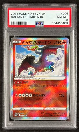 Pokémon - Charizard Lucente (Radiant Charizard) - Versione Giapponese - PSA 8