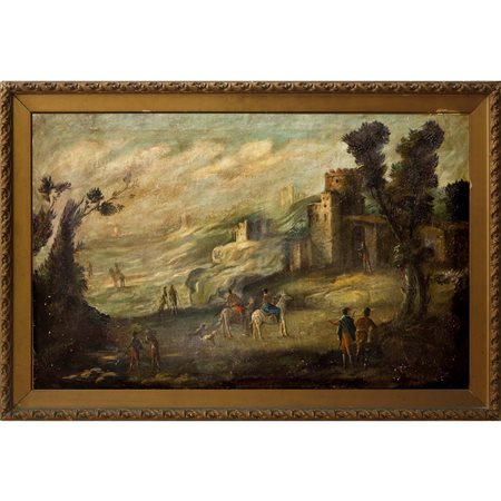 Paesaggio con fortificazione