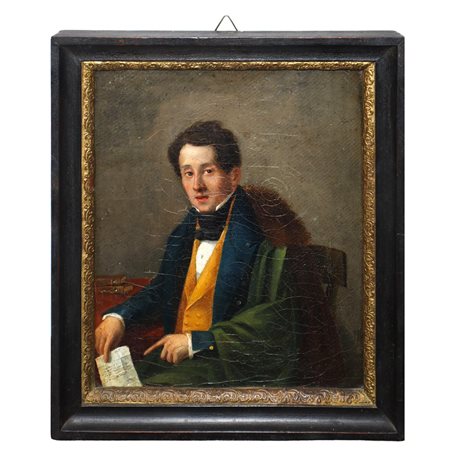 Gaetano  Cannicci (1811 - 1878)  - Ritratto di Gentiluomo, 1835
