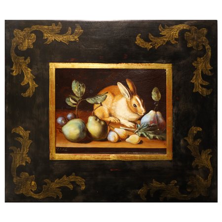 Ida Calzolari (1936)  - Natura morta con coniglio