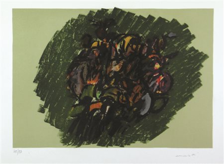 Ennio Morlotti Senza titolo, litografia su carta, cm. 50x70, es. 42/99,...