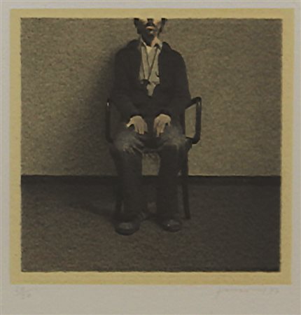 Gianfranco Ferroni Io Seduto, 1977, litografia su carta da matrice in zinco,...