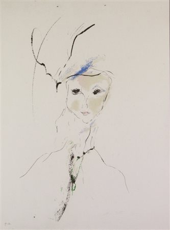 Ernesto Treccani Senza titolo, litografia su carta, cm. 60x45, es. prova...