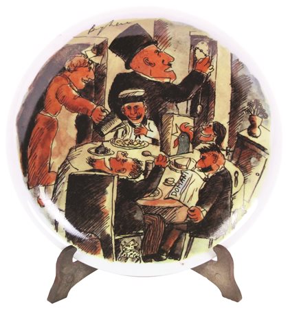 Franz Borghese Senza titolo, 1990, serigrafia su piatto di porcellana...